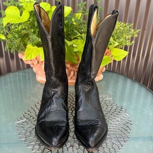Tony Lama Vintage Black Cowgirl Boots EUC